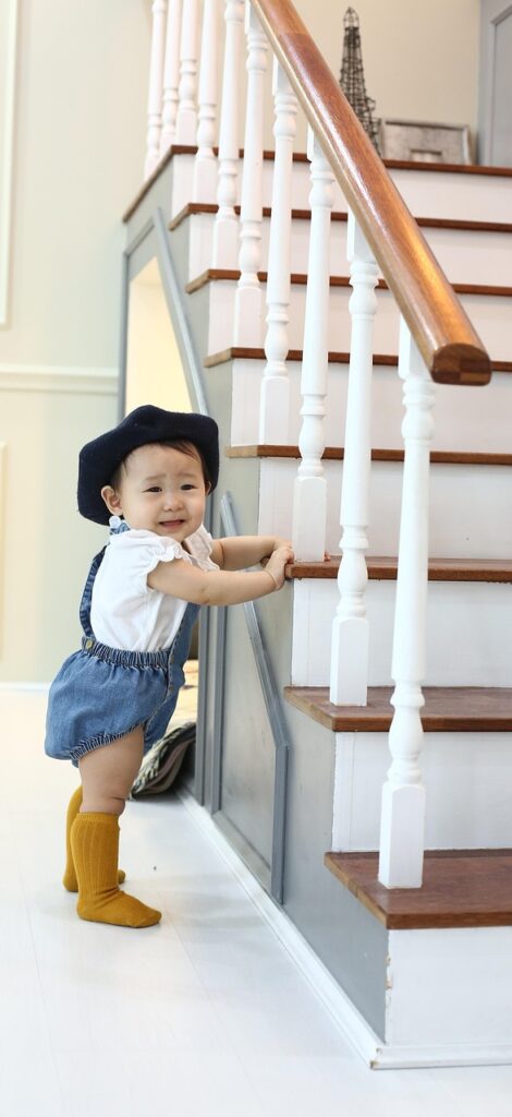 baby, boy, cute, stairs, walk
