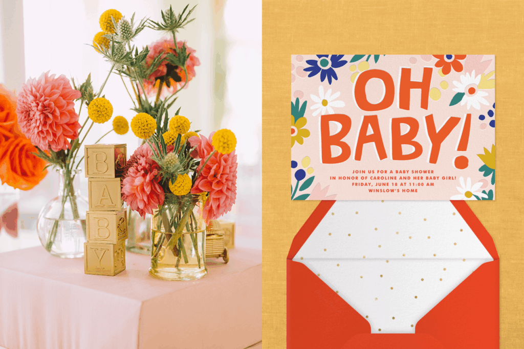 floral baby shower theme
